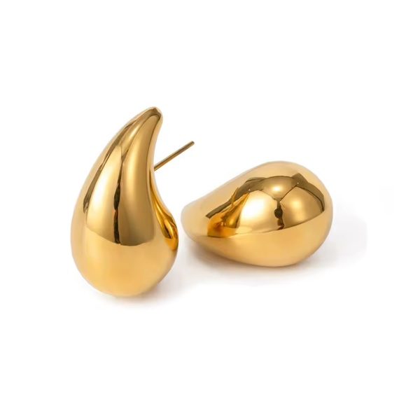 ◾️18K Gold Plated Waterdrop Earrings - Picture 3 of 11